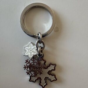 Coach Silver Snowflake Keychain